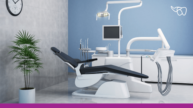 An empty dental chair